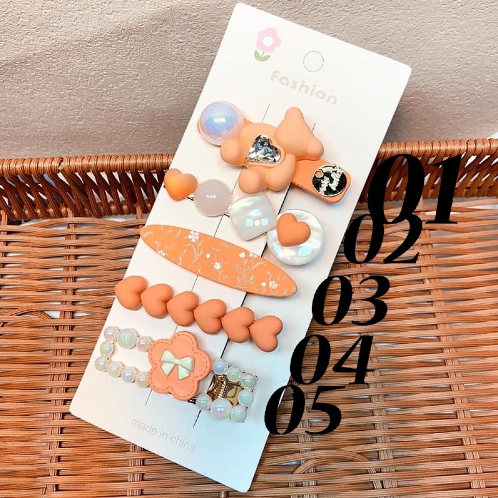 Agrafe portocaliu pentru par Agrafe portocaliu pentru par