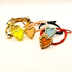 Set elastice par inimi colorate