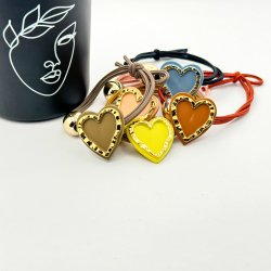 Set elastice par inimi colorate