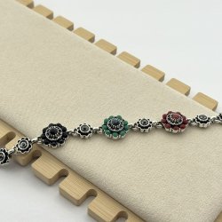 Bratara argintie colorata dama