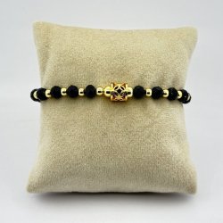 Bratara bilute negre otel inoxidabil Bratara bilute negre otel inoxidabil
