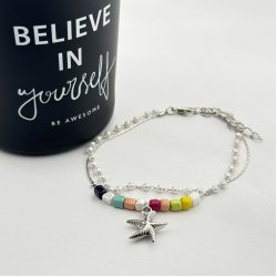 Bratara de picior colorata