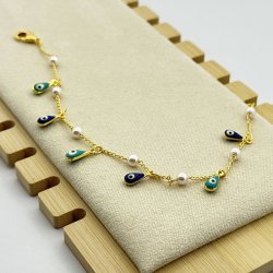 Bratara de picior otel inoxidabil Ochiul lui Horus Bratara de picior otel inoxidabil Ochiul lui Horus