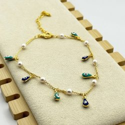 Bratara de picior otel inoxidabil Ochiul lui Horus