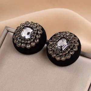 Cercei catifea neagra