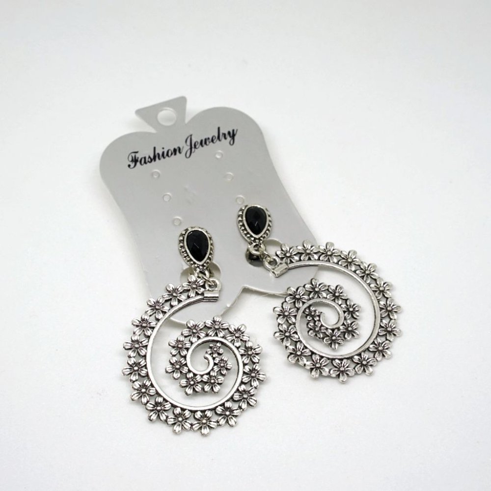 Cercei clips design floral