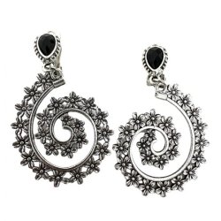 Cercei clips design floral