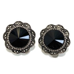 Cercei clips floare stilizata