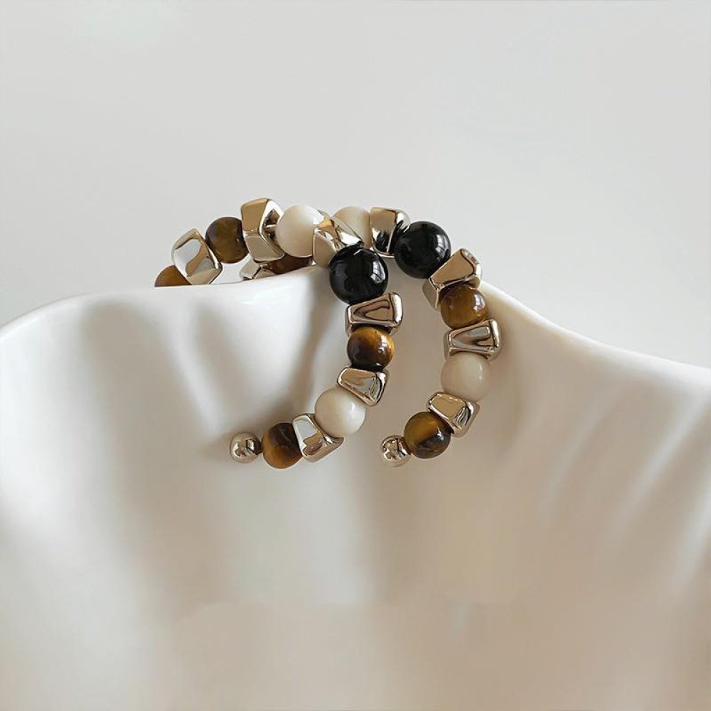 Cercei creole culori neutre