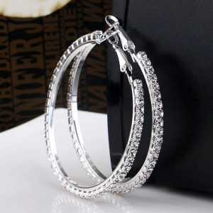 Cercei dama creole strass