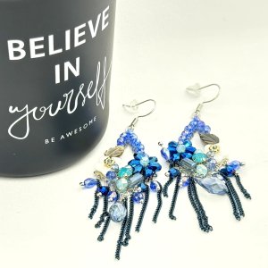 Cercei florali statement