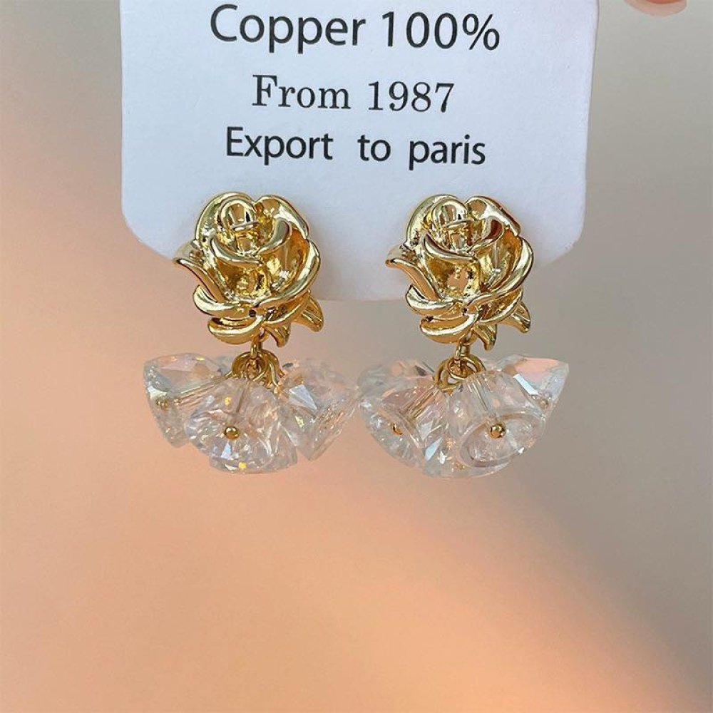 Cercei florali stralucitori