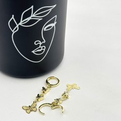 Cercei lungi cu fluturi Cercei lungi cu fluturi