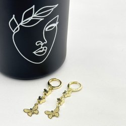 Cercei lungi cu fluturi Cercei lungi cu fluturi