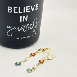 Cercei lungi florali