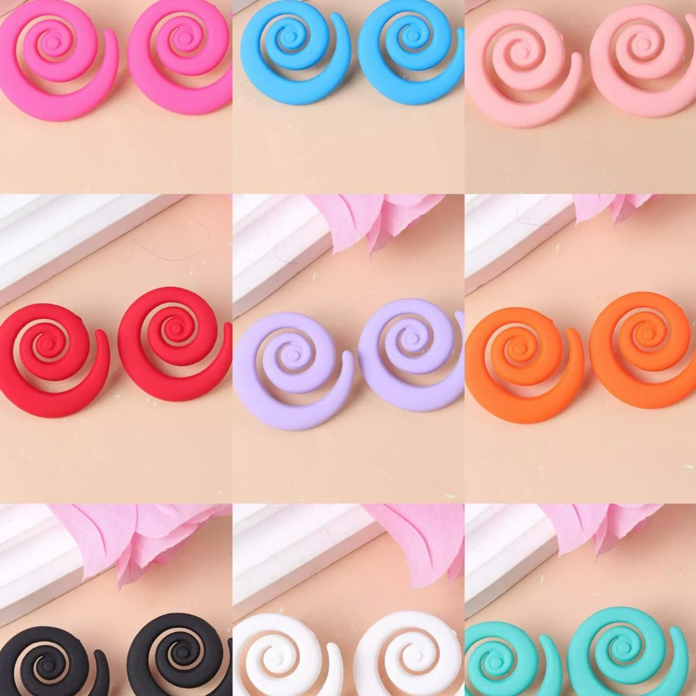 Cercei spirale colorate Cercei spirale colorate