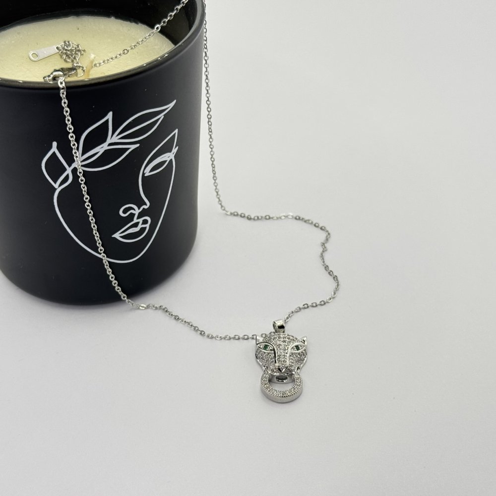 Colier argintiu otel inoxidabil Colier argintiu otel inoxidabil