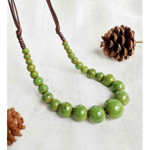 Colier ceramica verde