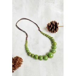 Colier ceramica verde