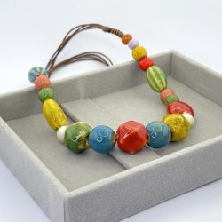 Colier ceramica colorat