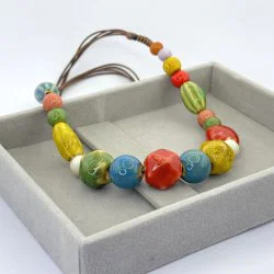 Colier ceramica colorat