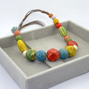 Colier ceramica colorat