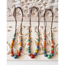 Colier ceramica multicolor