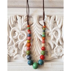 Colier ceramica multicolor