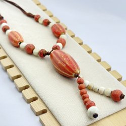 Colier ceramica pe snur cerat