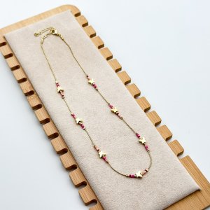 Colier colorat cu fluturi