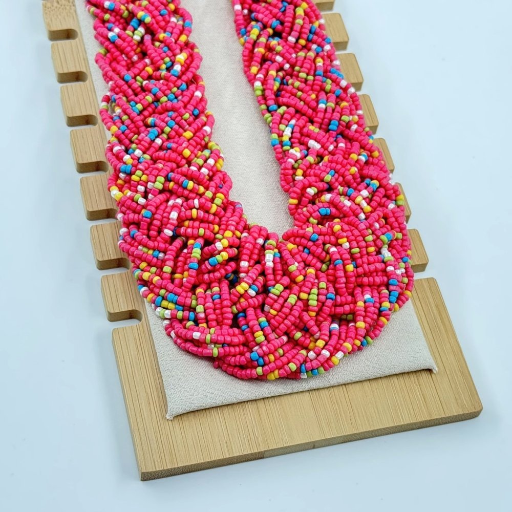 Colier colorat margelute de nisip Colier colorat margelute de nisip