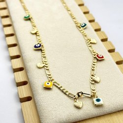 Colier colorat otel inoxidabil