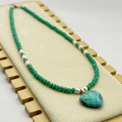 Colier colorat pandantiv inima