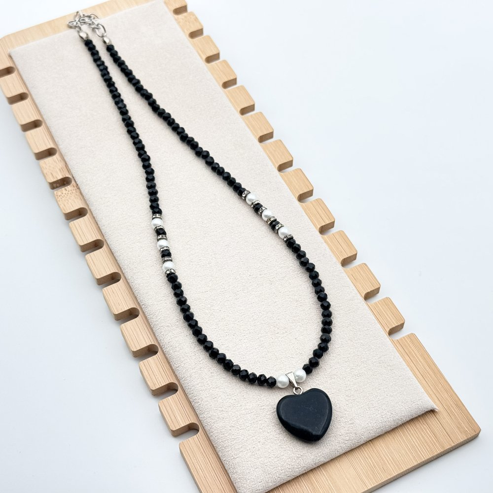 Colier colorat pandantiv inima