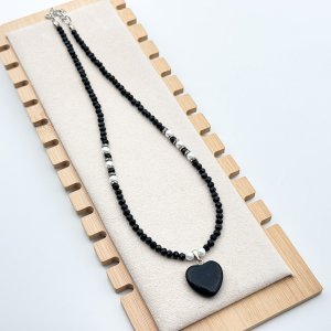 Colier colorat pandantiv inima