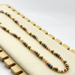 Colier colorat perle de cultura