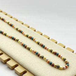 Colier colorat perle de cultura