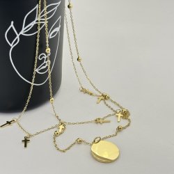 Colier dublu otel inoxidabil