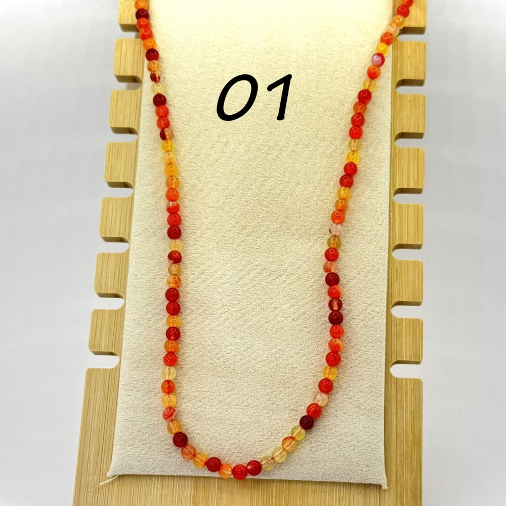 Colier fin din agate colorate