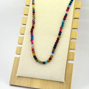 Colier fin din agate colorate