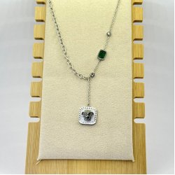 Colier otel inoxidabil argintiu Colier otel inoxidabil argintiu