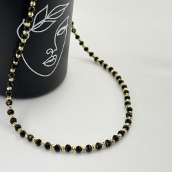 Colier otel inoxidabil bilute negre Colier otel inoxidabil bilute negre