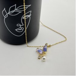 Colier pandantiv fluture mov Colier pandantiv fluture mov