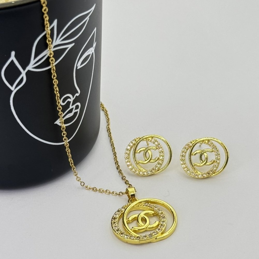 Set colier si cercei otel inoxidabil