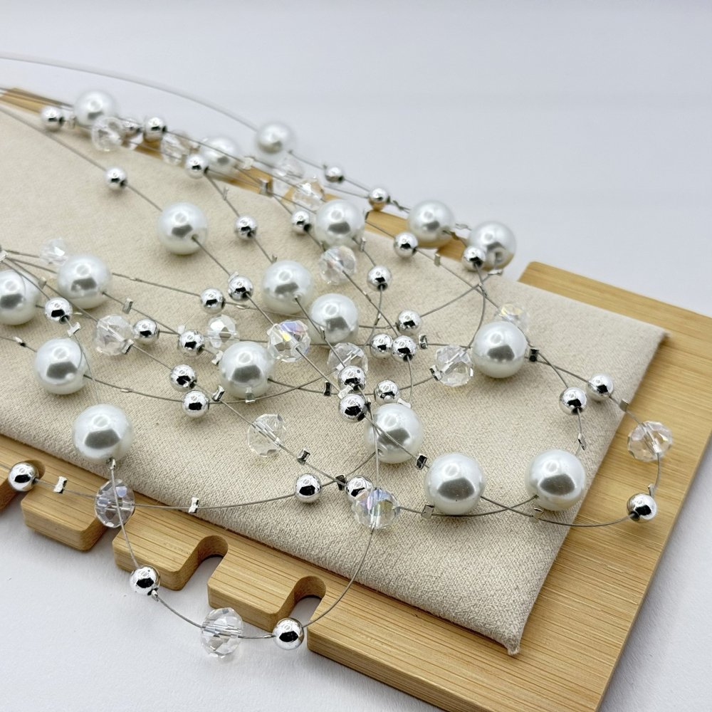 Set colier si cercei perlute colorate Set colier si cercei perlute colorate