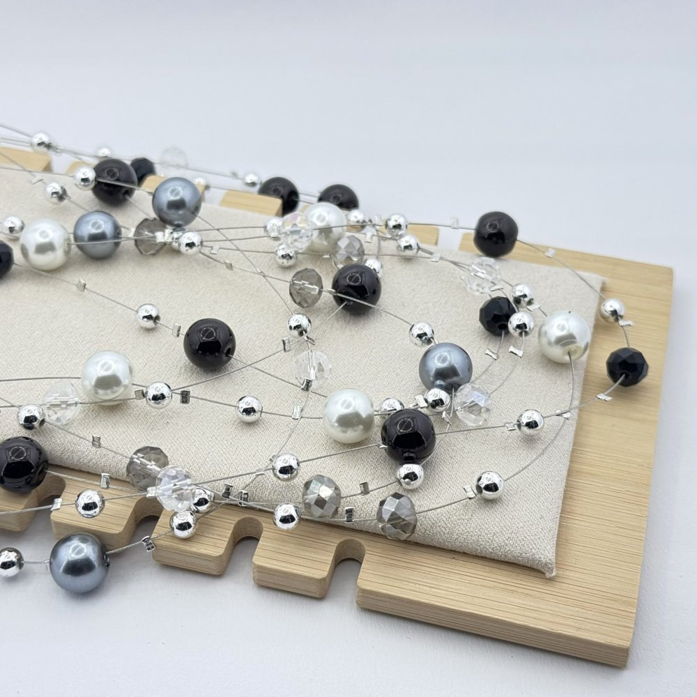 Set colier si cercei perlute colorate Set colier si cercei perlute colorate