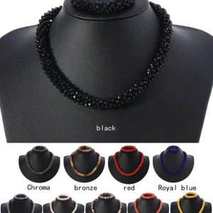Set dama colorat cercei si colier Set dama colorat cercei si colier