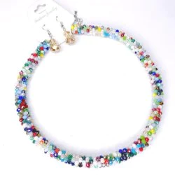 Set dama colorat cercei si colier
