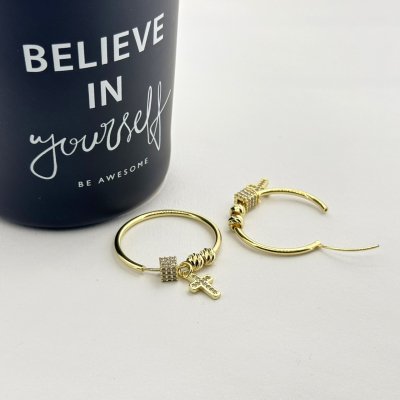 Cercei Cruce otel inoxidabil