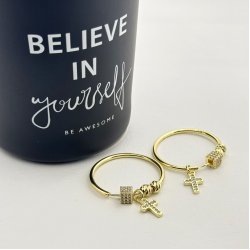 Cercei Cruce otel inoxidabil